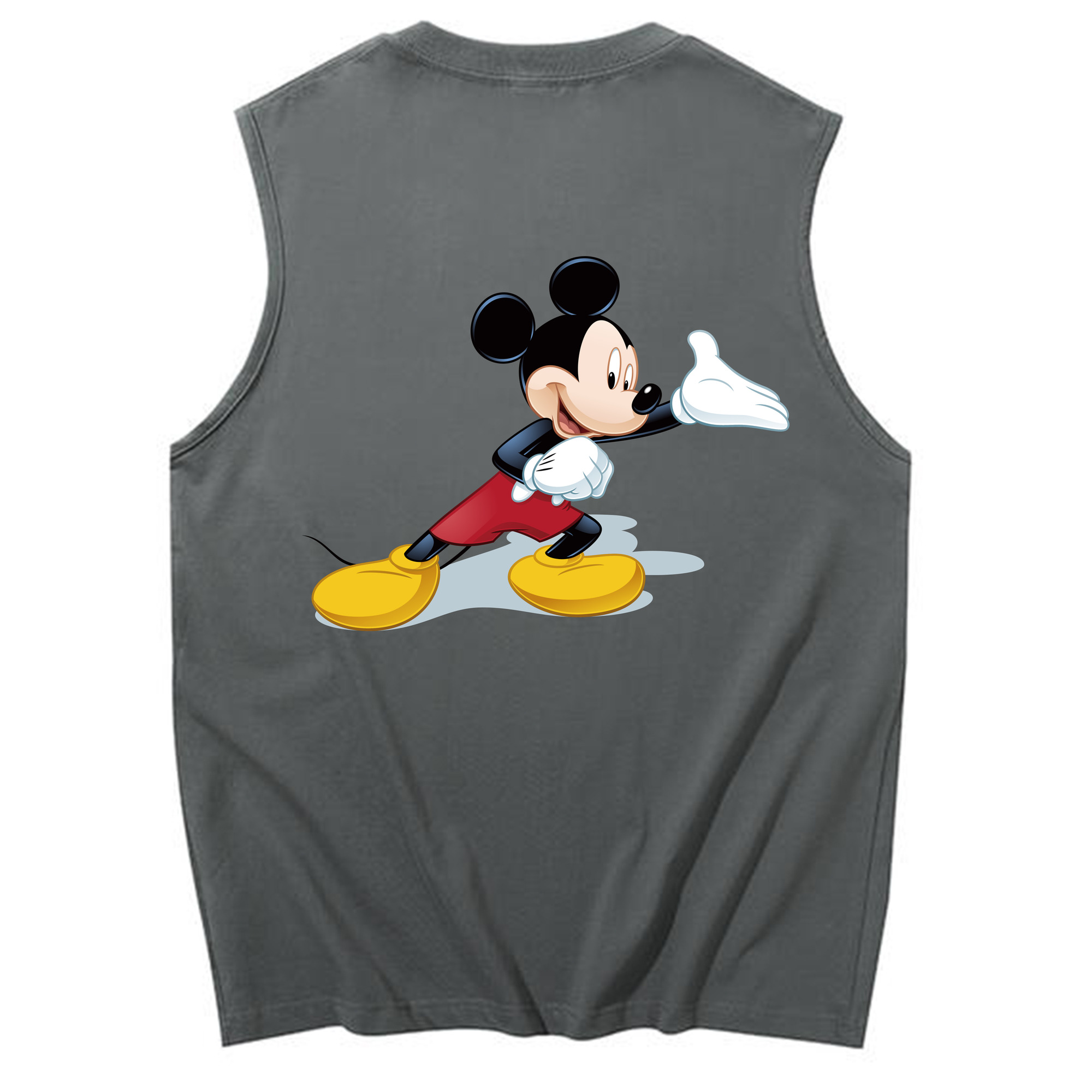 ミッキーマウス Mickey Mouse コットン100％タンクトップ（背面プリント）